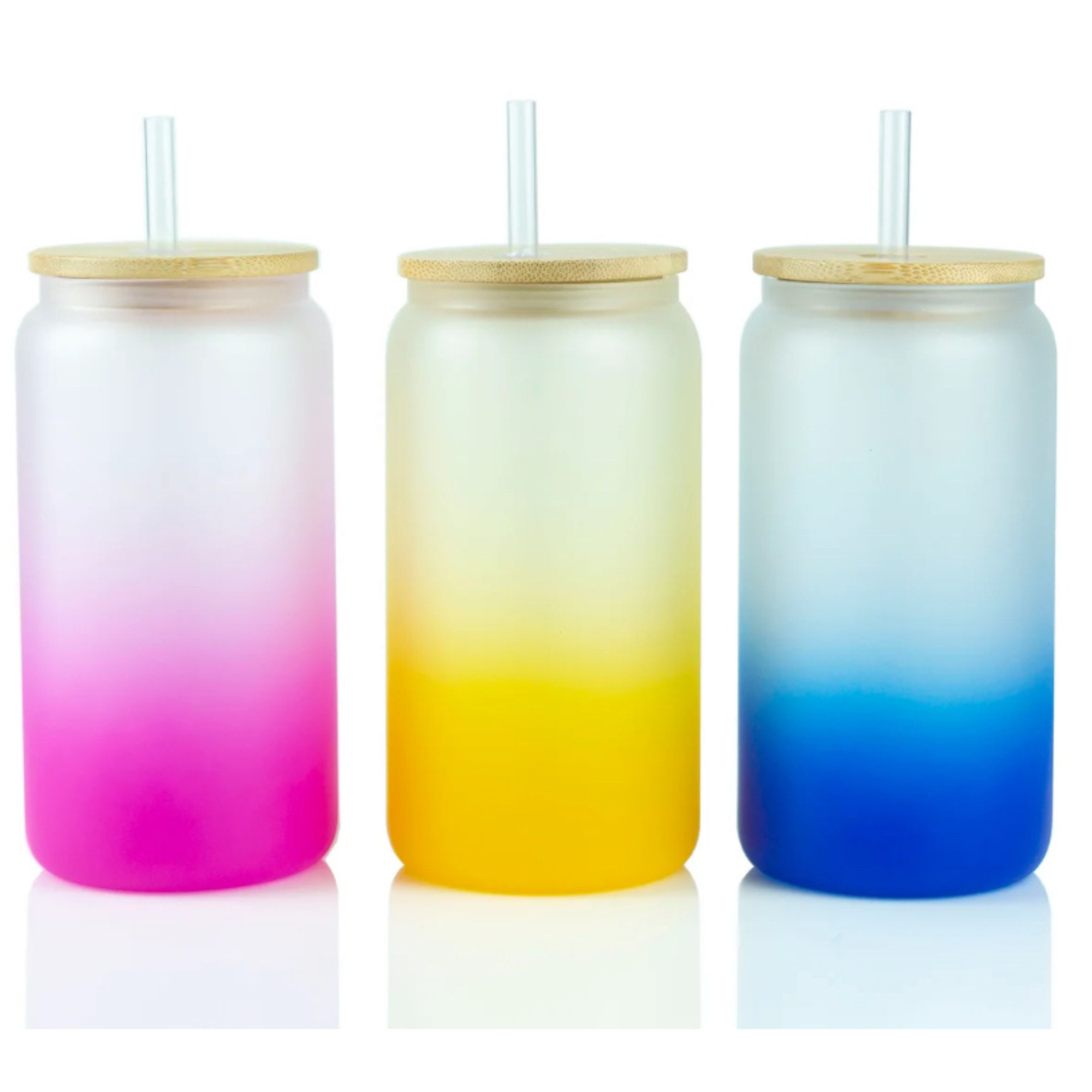 16oz SUBLIMATABLE GRADIENT GLASS CAN TUMBLERS - CUSTOM