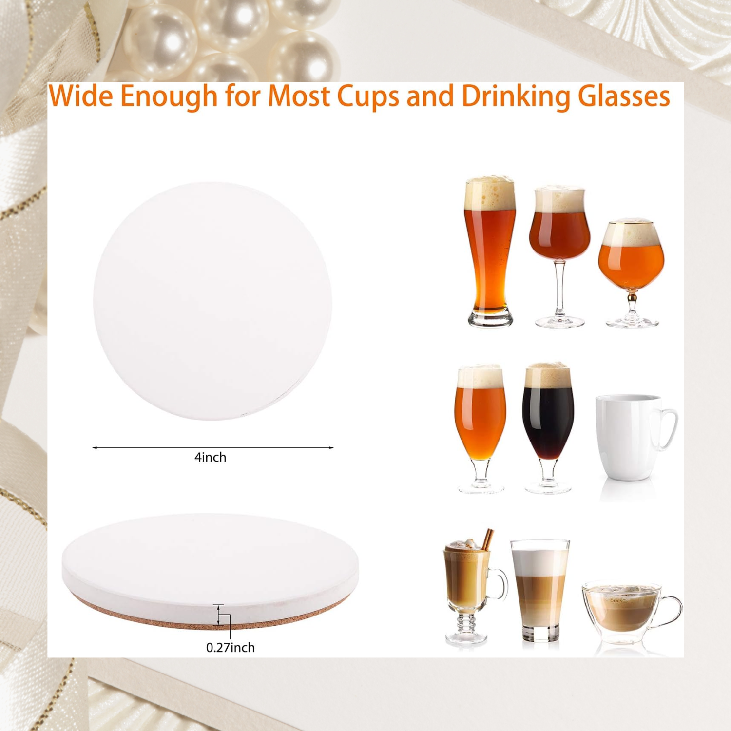 Personalized Ceramic Photo Coasters: Custom Text & Image Gift